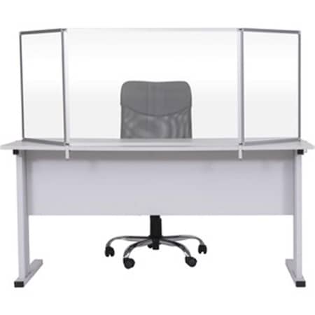 Bi-Silque 36 x 26 x 17 in. Desktop Divider Glass Barrier BVCGL07219101